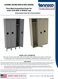 Single Tier Three Wide Locker Unassembled (1061220)